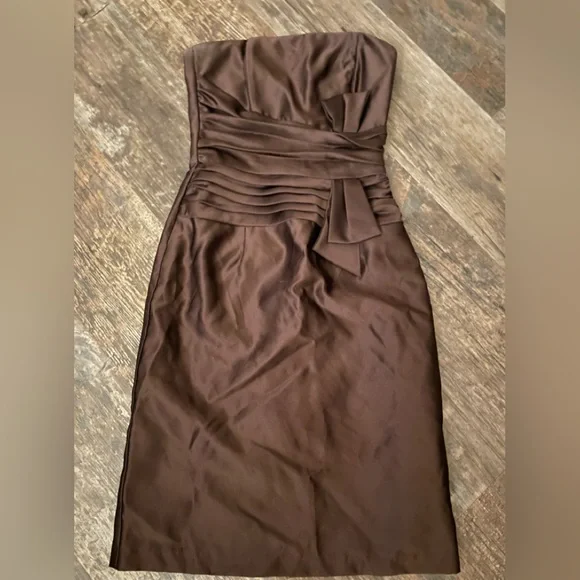 brown pointed dress shoes ViX Luna Mini Dress Swim Cover-Up - Brown main image 0